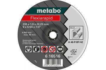 Отрезной круг по алюминию Metabo Flexiarapid A 24-P, 125 мм