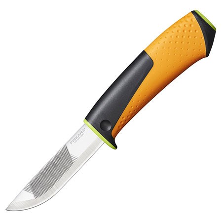 Нож FISKARS для тяжелых работ с точилом